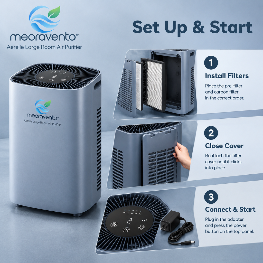 meoravento™ Aerelle Large Room Air Purifier — product image 08