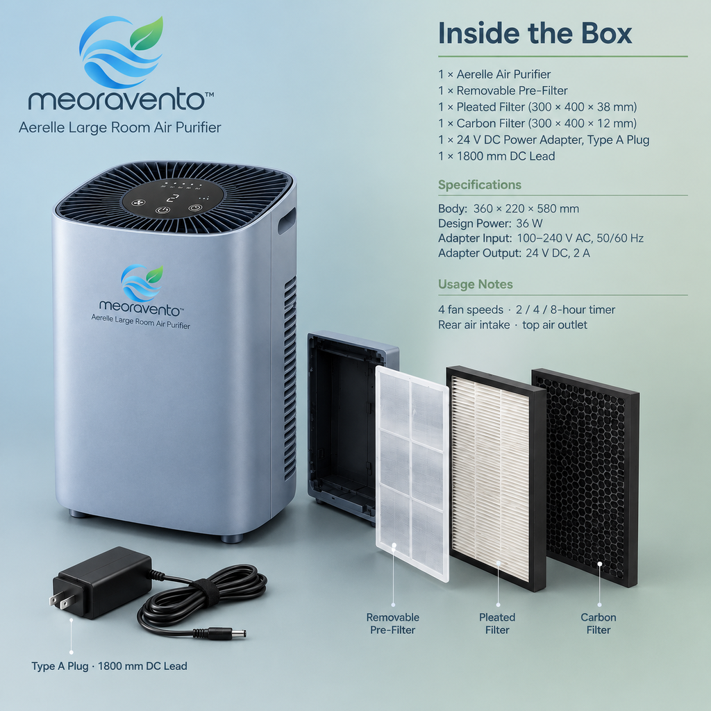 meoravento™ Aerelle Large Room Air Purifier — product image 09