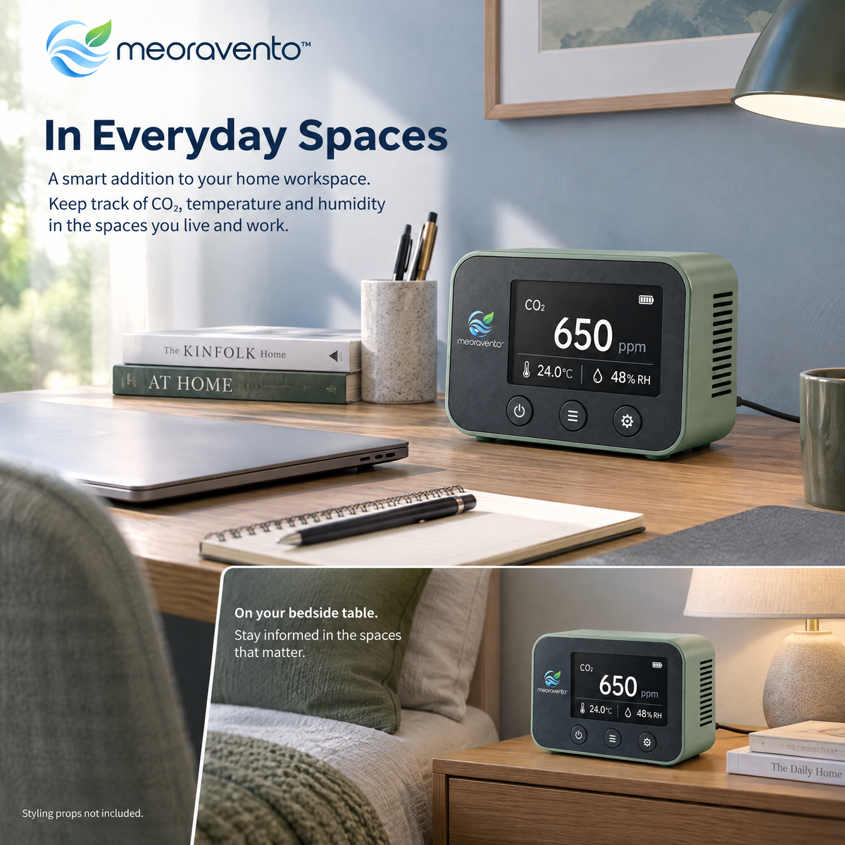 meoravento™ Digital CO₂ Air Quality Monitor — product image 07