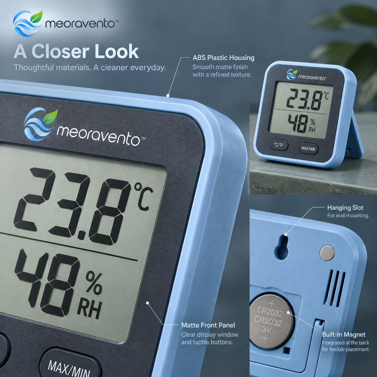 meoravento™ Digital Thermo-Hygrometer — product image 06