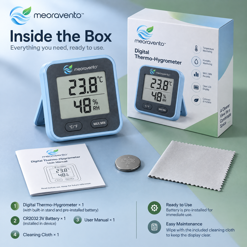 meoravento™ Digital Thermo-Hygrometer — product image 09