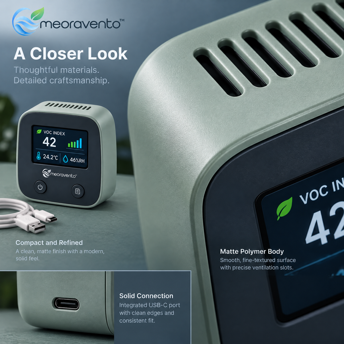meoravento™ Indoor VOC Air Quality Detector — product image 06