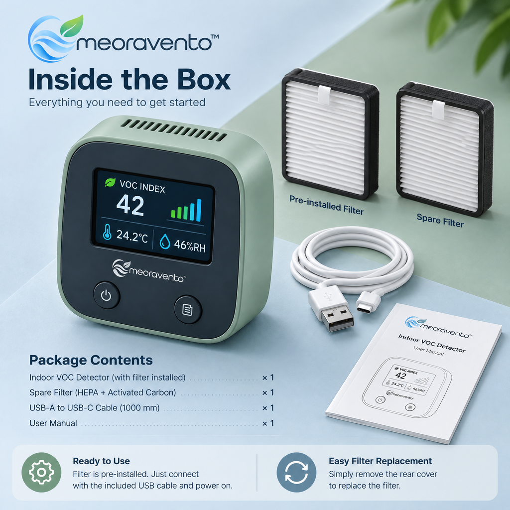 meoravento™ Indoor VOC Air Quality Detector — product image 09
