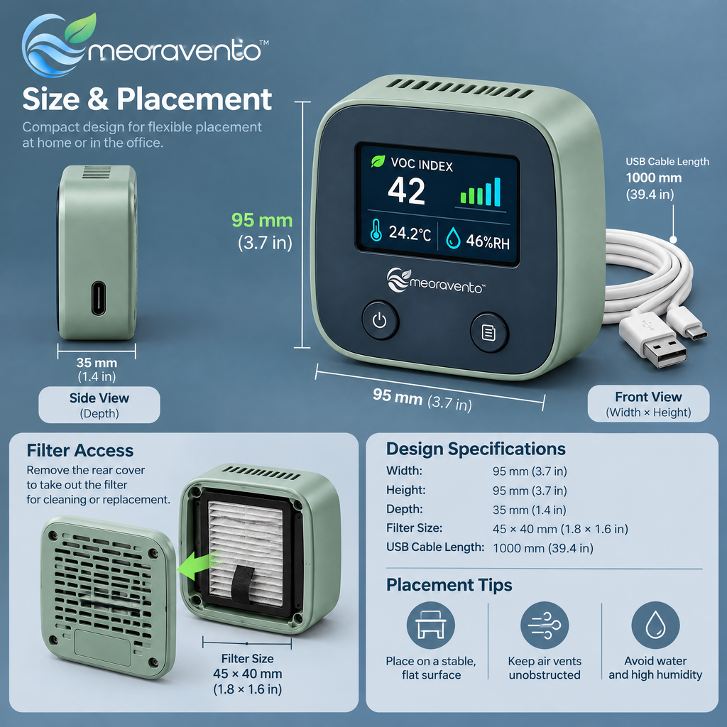 meoravento™ Indoor VOC Air Quality Detector — product image 10
