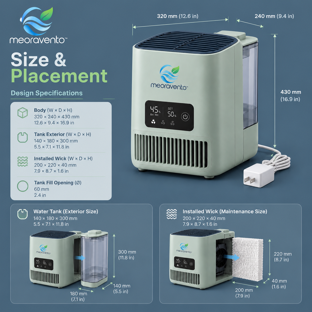 meoravento™ Large Room Evaporative Humidifier — product image 10