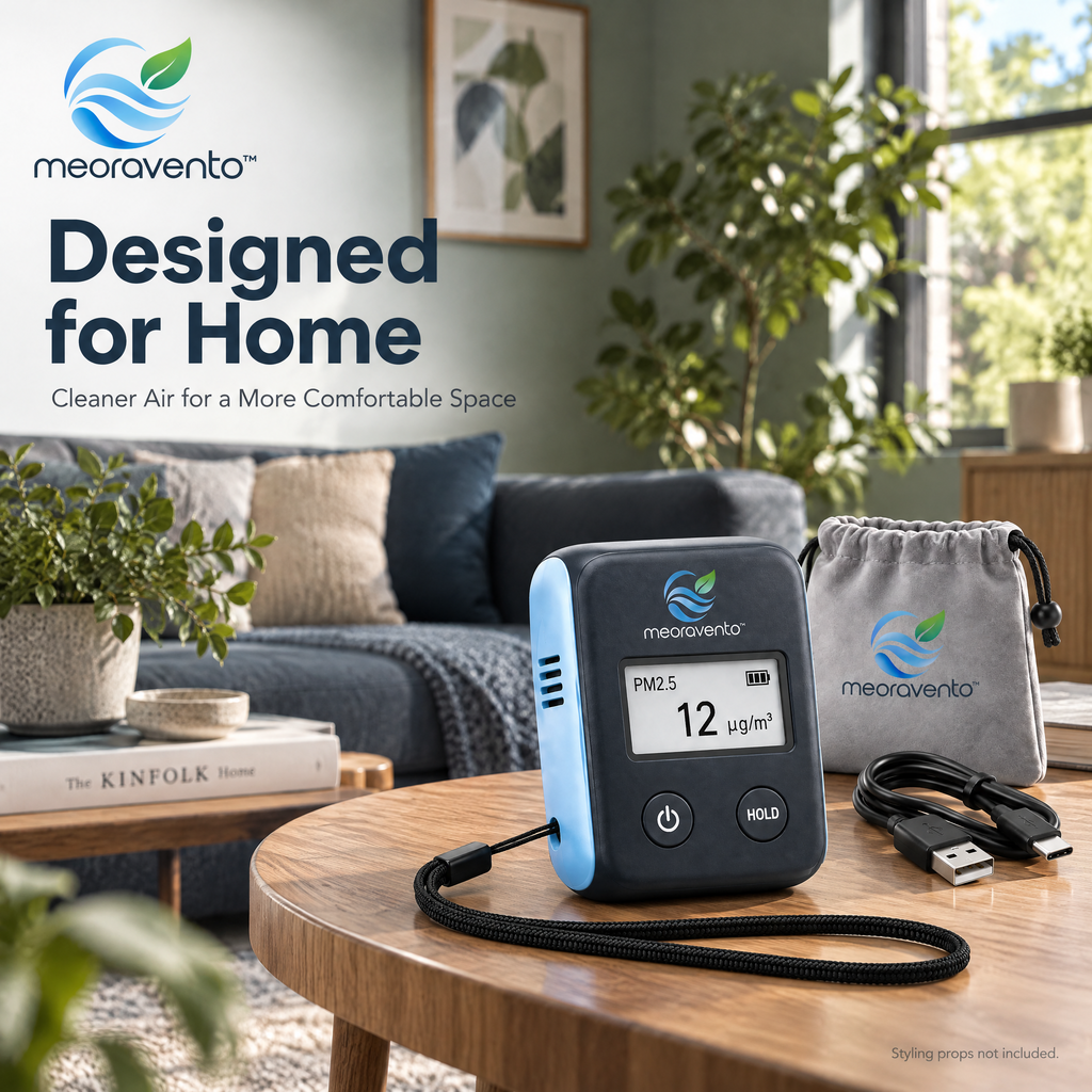 meoravento™ Portable PM2.5 Air Quality Monitor — product image 03