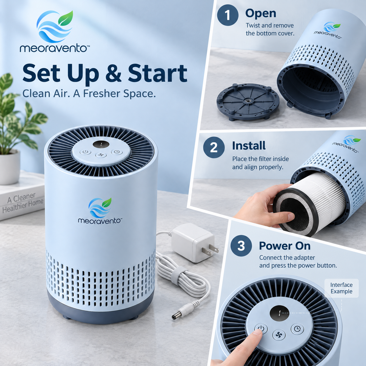 meoravento™ PureFlow HEPA Air Purifier — product image 08