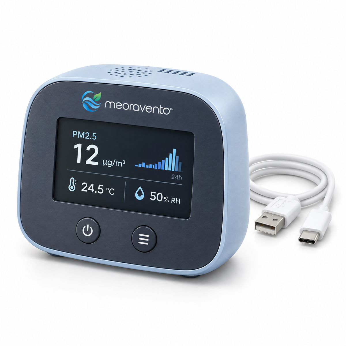meoravento™ Smart Indoor Air Quality Monitor — product image 01