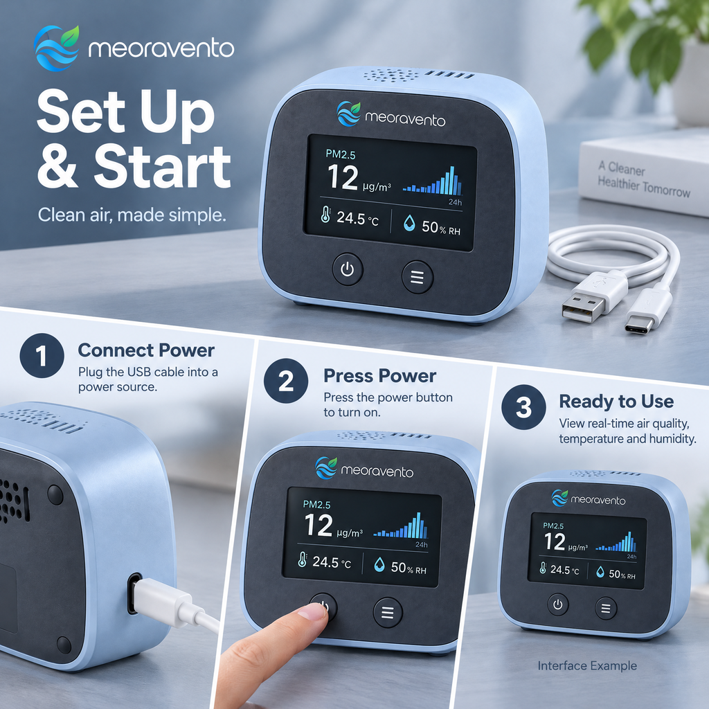 meoravento™ Smart Indoor Air Quality Monitor — product image 08