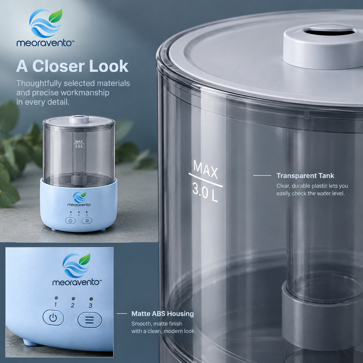 meoravento™ Ultrasonic Cool Mist Humidifier — product image 06