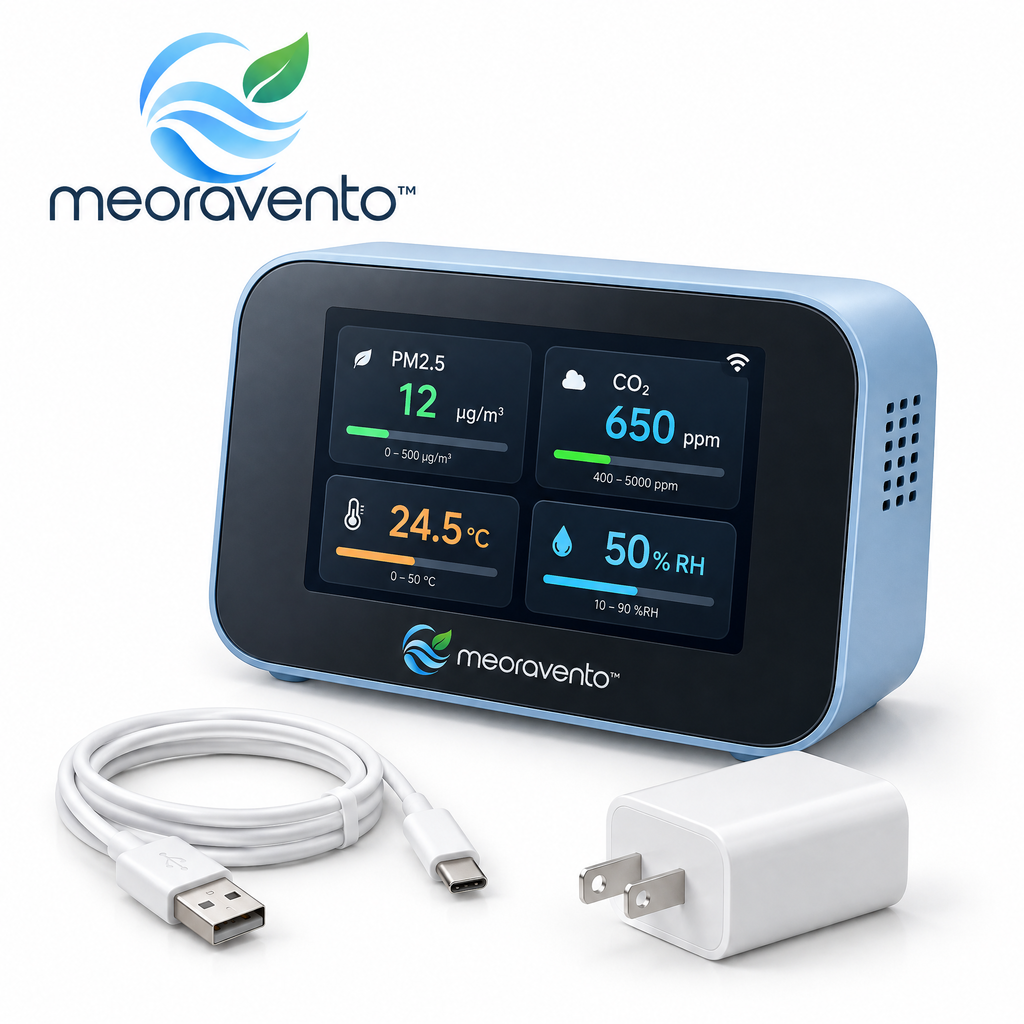 meoravento™ Wi-Fi Air Quality Monitor with App Connectivity — product image 01
