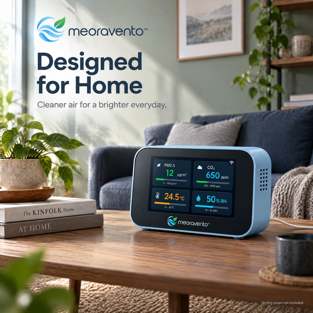 meoravento™ Wi-Fi Air Quality Monitor with App Connectivity — product image 03