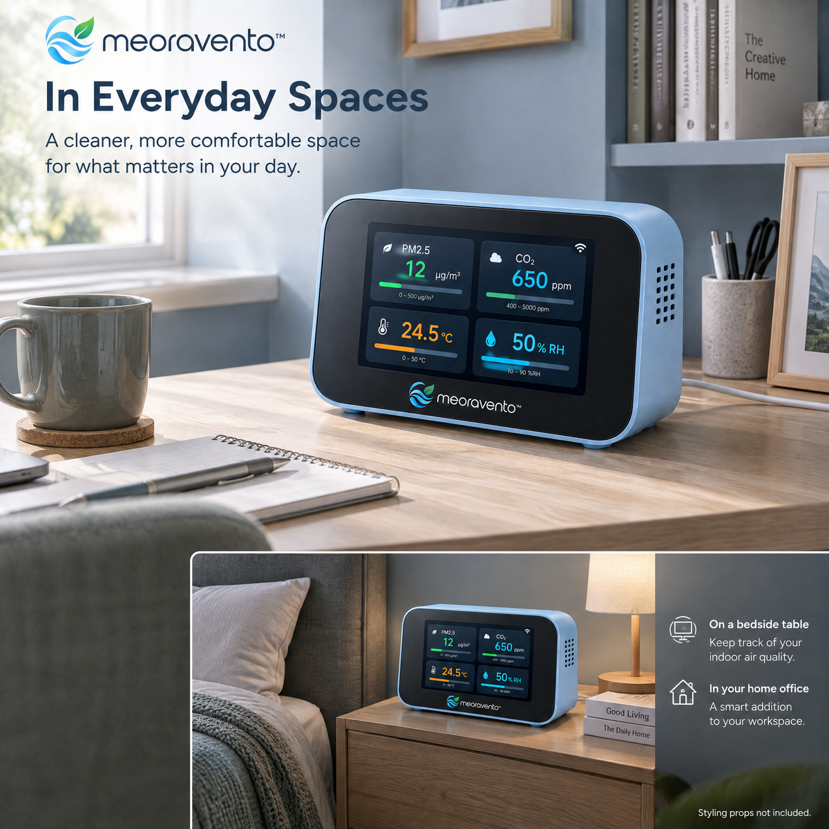 meoravento™ Wi-Fi Air Quality Monitor with App Connectivity — product image 07